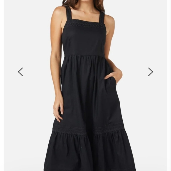 Princess Highway Rick Rack Midi Dress Black AU 16 / US 12 - Picture 3 of 13